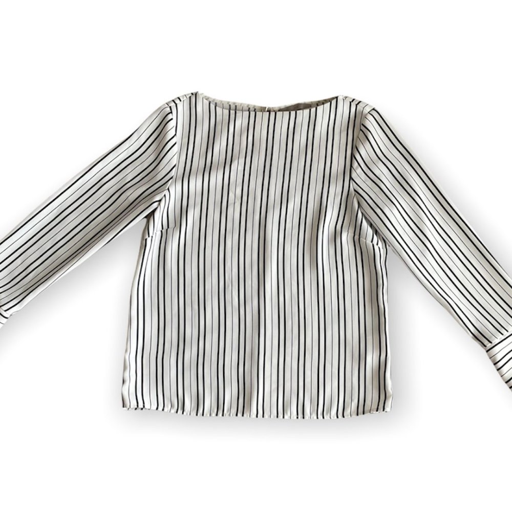H&M White & Black Blouse